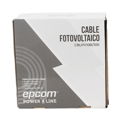 Kit de cable solar rojo y negro 10 AWG 100 m