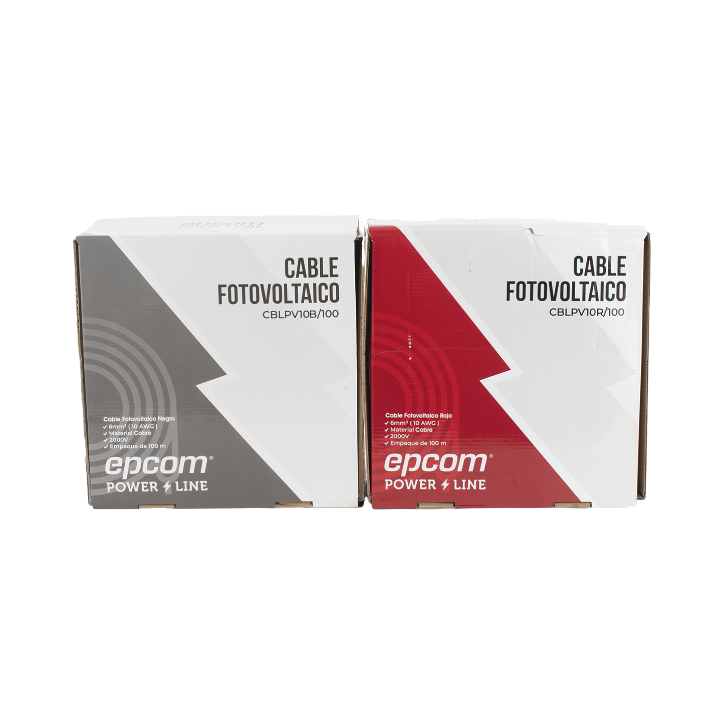 Kit de cable solar rojo y negro 10 AWG 100 m