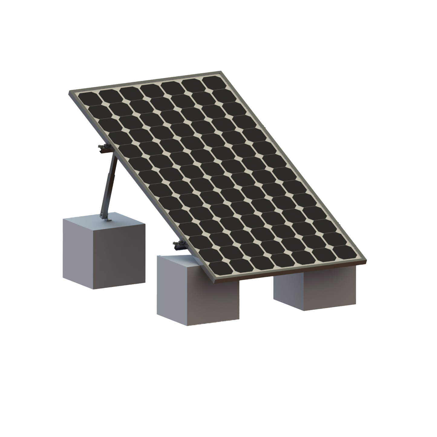 Montaje solar ajustable para 1 panel